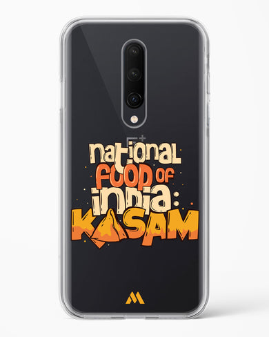 National Food Kasam Crystal Clear Transparent Case-(OnePlus)