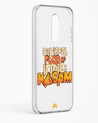 National Food Kasam Crystal Clear Transparent Case-(OnePlus)