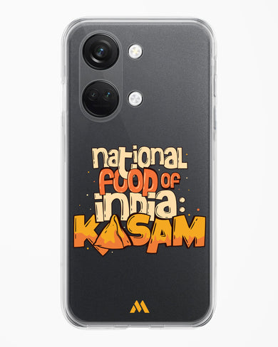 National Food Kasam Crystal Clear Transparent Case-(OnePlus)