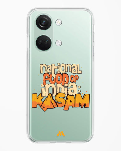 National Food Kasam Crystal Clear Transparent Case-(OnePlus)