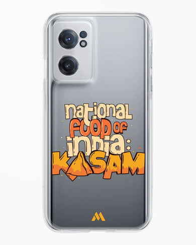 National Food Kasam Crystal Clear Transparent Case-(OnePlus)