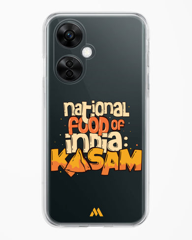 National Food Kasam Crystal Clear Transparent Case-(OnePlus)