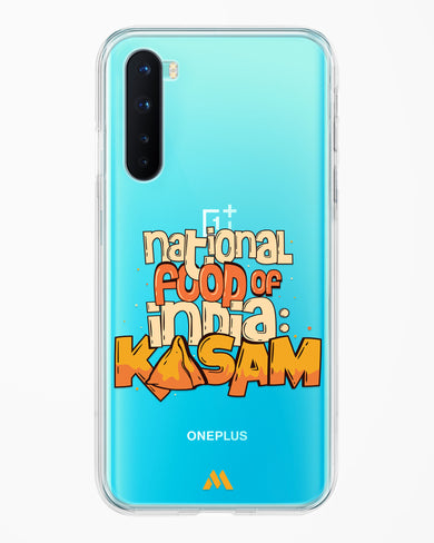 National Food Kasam Crystal Clear Transparent Case-(OnePlus)