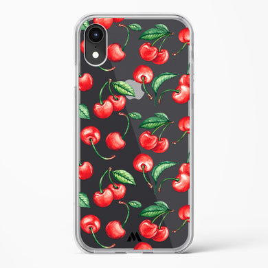 Cherry Surprise Crystal Clear Transparent Case-(Apple)