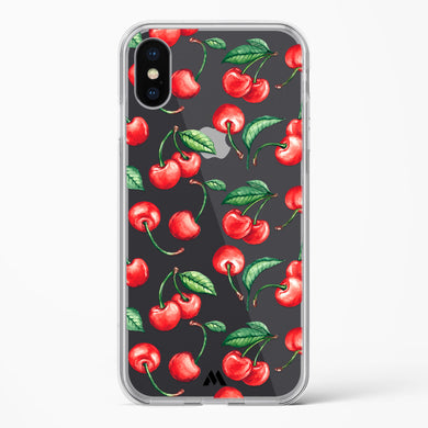 Cherry Surprise Crystal Clear Transparent Case-(Apple)