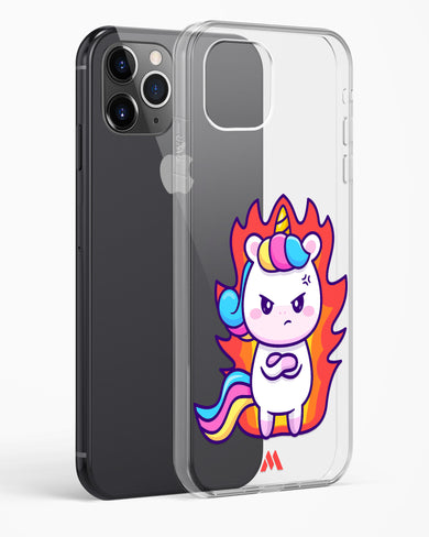 Grumpy Unicorn Crystal Clear Transparent Case-(Apple)