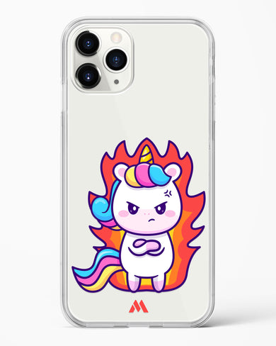 Grumpy Unicorn Crystal Clear Transparent Case-(Apple)