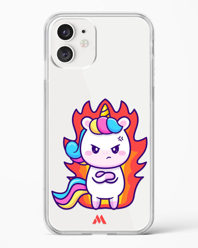 Grumpy Unicorn Crystal Clear Transparent Case-(Apple)
