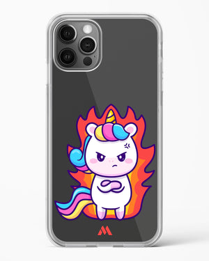 Grumpy Unicorn Crystal Clear Transparent Case-(Apple)
