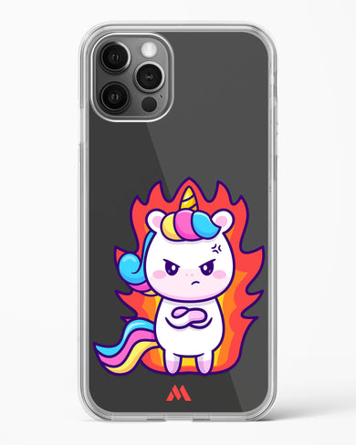 Grumpy Unicorn Crystal Clear Transparent Case-(Apple)