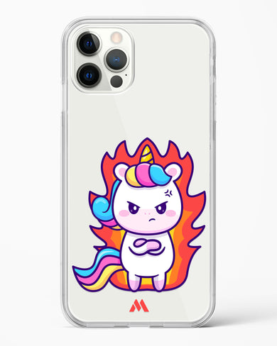 Grumpy Unicorn Crystal Clear Transparent Case-(Apple)