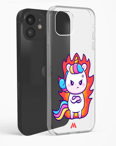 Grumpy Unicorn Crystal Clear Transparent Case-(Apple)