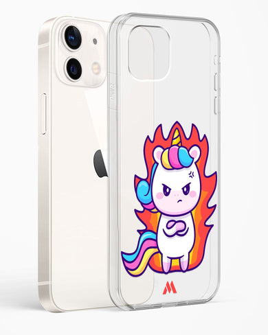 Grumpy Unicorn Crystal Clear Transparent Case-(Apple)