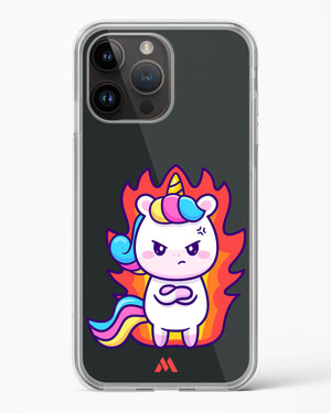 Grumpy Unicorn Crystal Clear Transparent Case-(Apple)