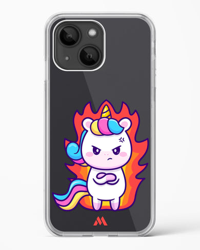 Grumpy Unicorn Crystal Clear Transparent Case-(Apple)