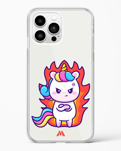 Grumpy Unicorn Crystal Clear Transparent Case-(Apple)