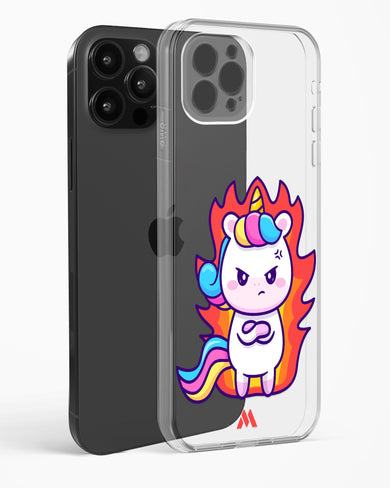 Grumpy Unicorn Crystal Clear Transparent Case-(Apple)