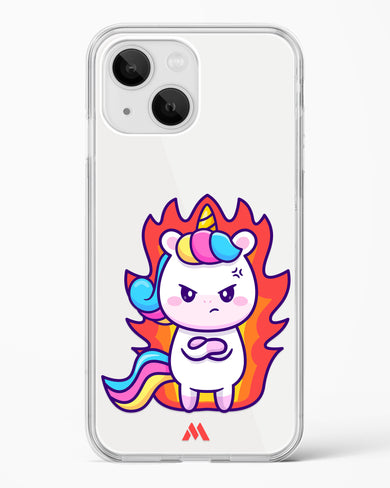 Grumpy Unicorn Crystal Clear Transparent Case-(Apple)