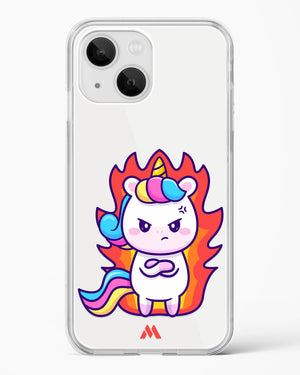 Grumpy Unicorn Crystal Clear Transparent Case-(Apple)