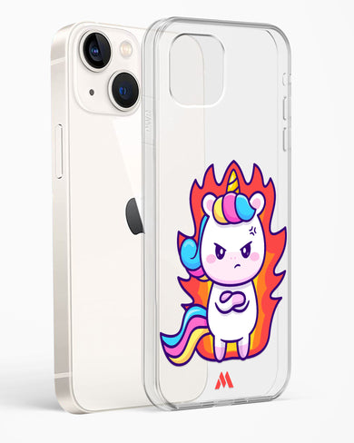 Grumpy Unicorn Crystal Clear Transparent Case-(Apple)