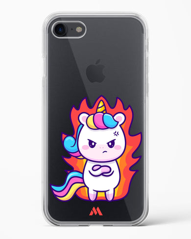 Grumpy Unicorn Crystal Clear Transparent Case-(Apple)