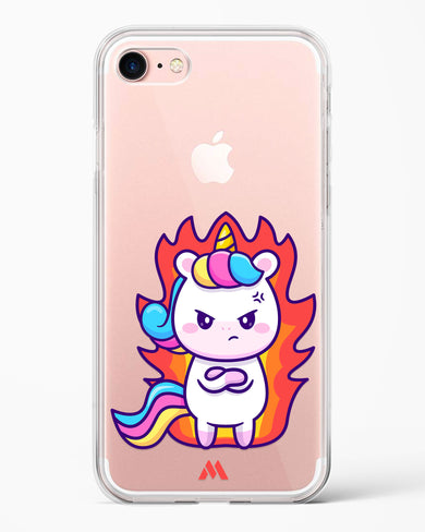 Grumpy Unicorn Crystal Clear Transparent Case-(Apple)