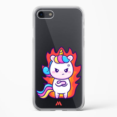 Grumpy Unicorn Crystal Clear Transparent Case-(Apple)