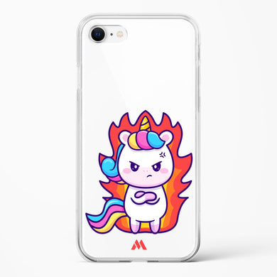 Grumpy Unicorn Crystal Clear Transparent Case-(Apple)