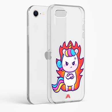 Grumpy Unicorn Crystal Clear Transparent Case-(Apple)