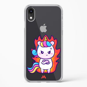 Grumpy Unicorn Crystal Clear Transparent Case-(Apple)