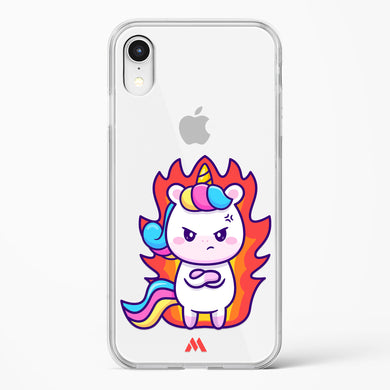 Grumpy Unicorn Crystal Clear Transparent Case-(Apple)