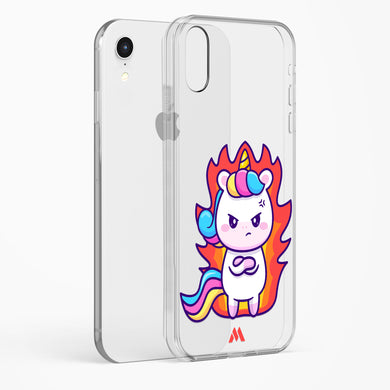 Grumpy Unicorn Crystal Clear Transparent Case-(Apple)