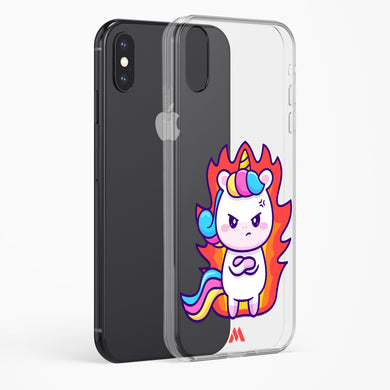 Grumpy Unicorn Crystal Clear Transparent Case-(Apple)