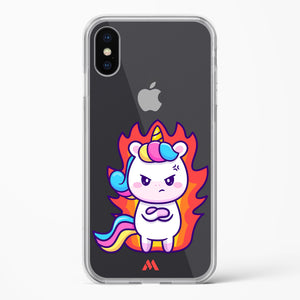 Grumpy Unicorn Crystal Clear Transparent Case-(Apple)