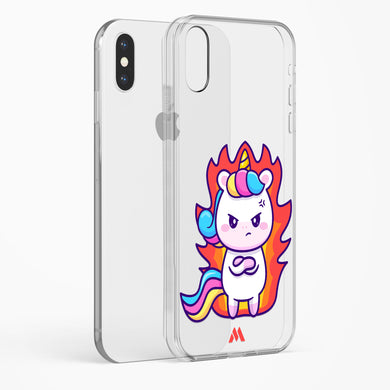 Grumpy Unicorn Crystal Clear Transparent Case-(Apple)