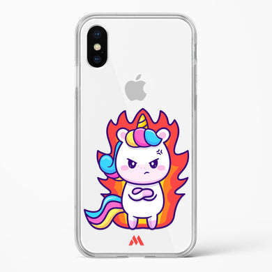 Grumpy Unicorn Crystal Clear Transparent Case-(Apple)