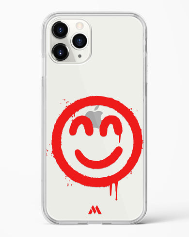 Painted Smiley Crystal Clear Transparent Case-(Apple)