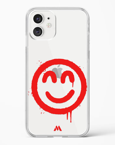 Painted Smiley Crystal Clear Transparent Case-(Apple)