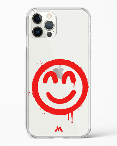 Painted Smiley Crystal Clear Transparent Case-(Apple)