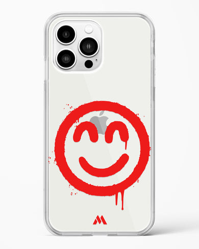 Painted Smiley Crystal Clear Transparent Case-(Apple)