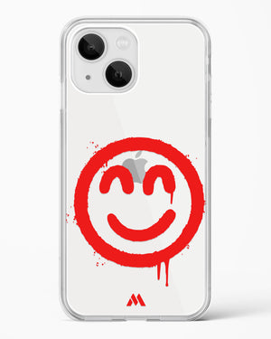 Painted Smiley Crystal Clear Transparent Case-(Apple)