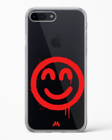 Painted Smiley Crystal Clear Transparent Case-(Apple)