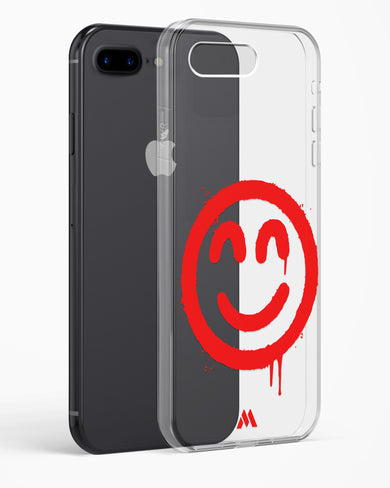 Painted Smiley Crystal Clear Transparent Case-(Apple)