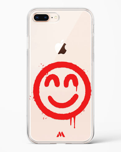 Painted Smiley Crystal Clear Transparent Case-(Apple)