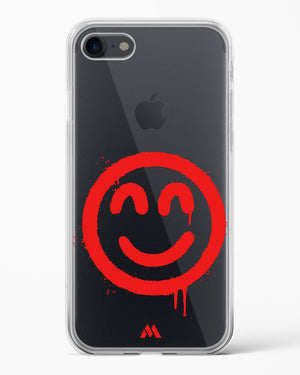 Painted Smiley Crystal Clear Transparent Case-(Apple)