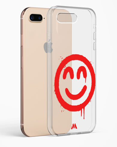 Painted Smiley Crystal Clear Transparent Case-(Apple)