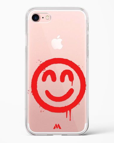 Painted Smiley Crystal Clear Transparent Case-(Apple)