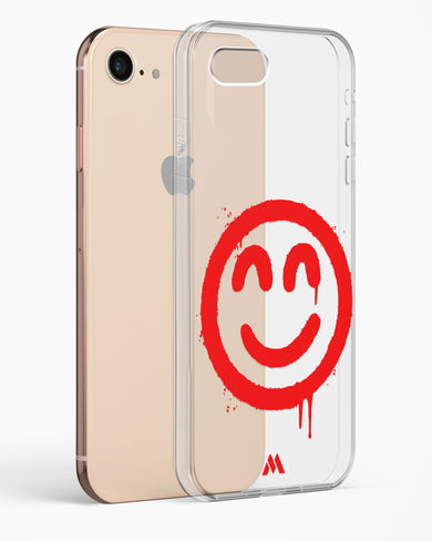 Painted Smiley Crystal Clear Transparent Case-(Apple)