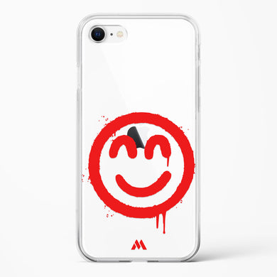 Painted Smiley Crystal Clear Transparent Case-(Apple)