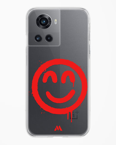 Painted Smiley Crystal Clear Transparent Case-(OnePlus)